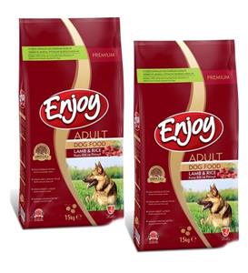 Enjoy Kuzu Etli ve Prinçli Yetişkin Köpek Maması 15 kg 2 Adet