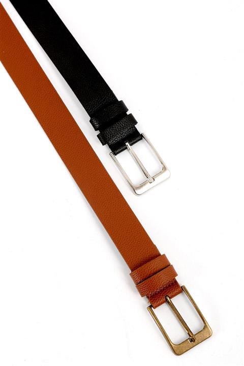 Bigdart 010141 Siyah-taba Ikili Kemer