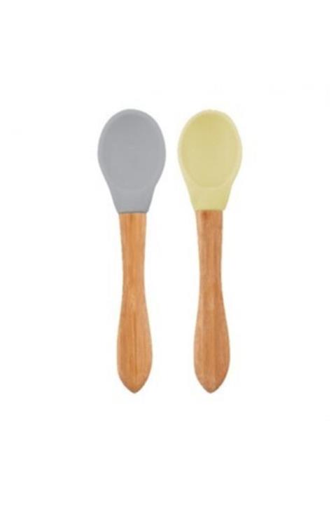 Oioi Bambu Saplı Silikon Kaşık 2'li