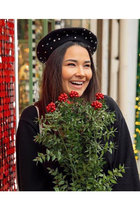 OZZ Hats Kadın Siyah Ressam Beresi Fransız Bere Şapka