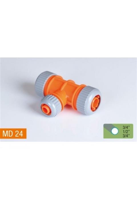Ekodoğa Lux  e Hortum Eki 3/4”-1/2”-3/4” 5 Adet Hortum Eki Hortum Aparatı Hortum Bağlantı Aparatı