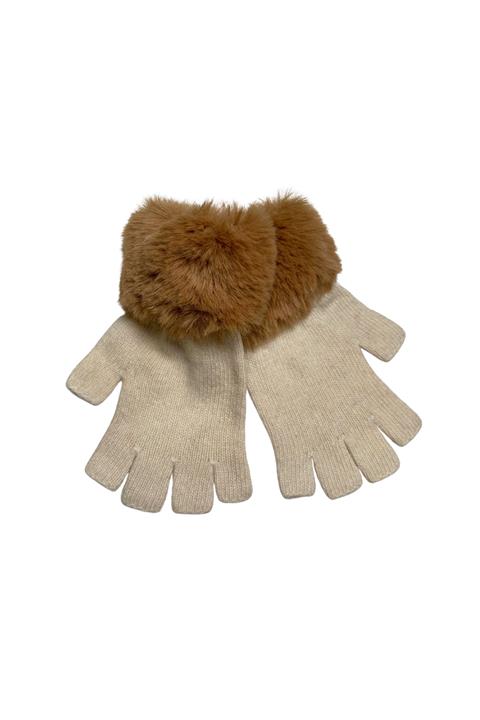 FUREVER FASHION Suni Kürklü Parmaksız Eldiven
