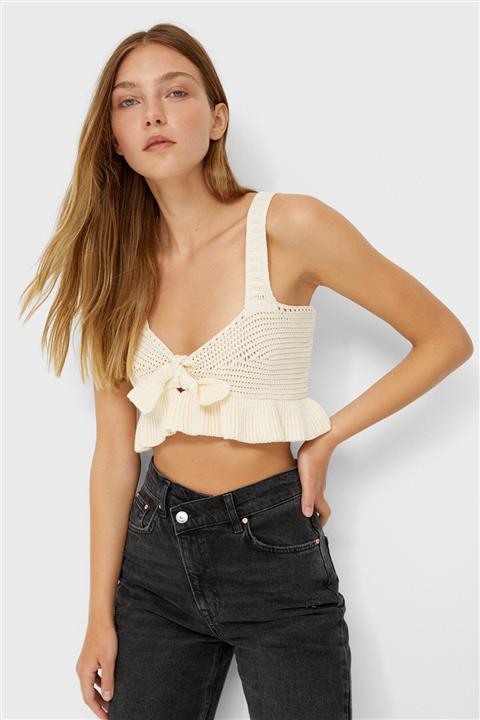 Stradivarius Düğümlü Kroşe Top