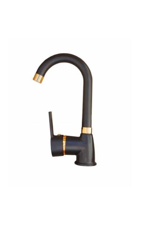 Sardıcı Gold Siyah Lavabo Bataryası Siyah Gold Lavabo Musluk Lavabo Dekor Banyo Lavabo Bataryası