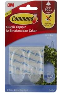 COMMAND Orta Boy Şeffaf Askı (1 PAKET)