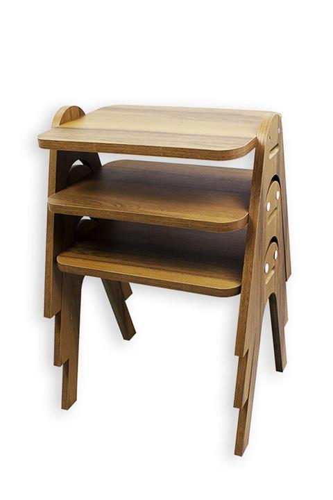 Pratico Zigon Sehpa  Kare Ceviz-Tutku Model