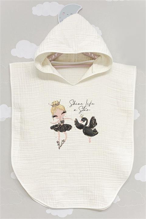 BabyLimon Shine Like Star 4 Kat Müslin Kapüşonlu Panço - For Baby Serisi