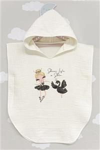 BabyLimon Shine Like Star 4 Kat Müslin Kapüşonlu Panço - For Baby Serisi