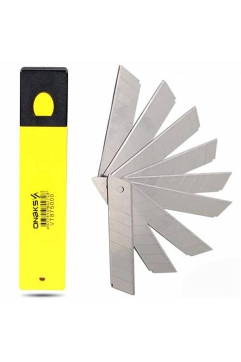 onaks Kalın Maket Bıçağı Yedeği 10'lu Paket 18 Mm Vt875000