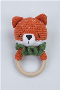 Modakids Turuncu Organik El Yapımı Amigurumi Tilki Çıngırak Oyuncak