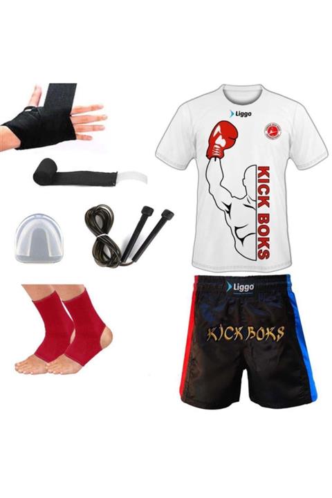 Liggo Erkek Siyah Kick Boks Seti