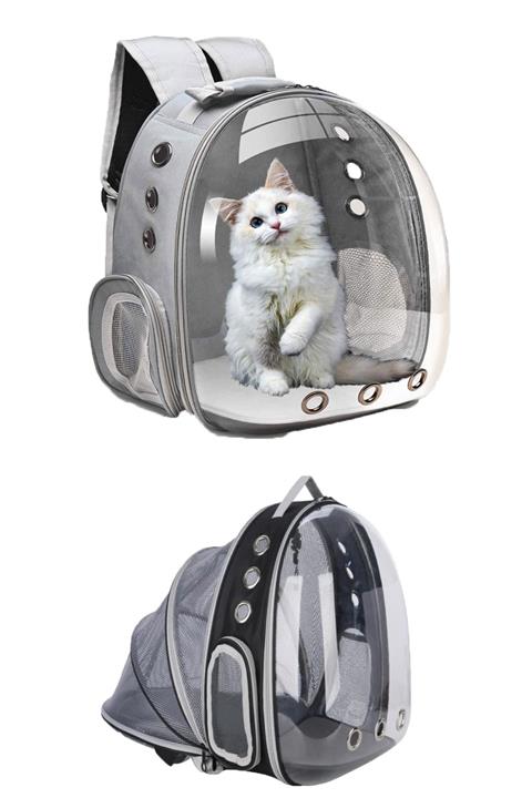 Carneil Gri-fileli-astronot Uçak-vapur-otobüs Taşımacılığına Uygun Kedi Köpek Taşıma Çantası