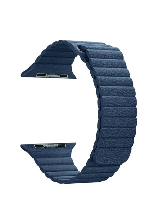 Microsonic Watch Series 4 40mm Twist Leather Loop Kordon Lacivert