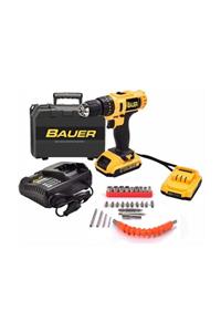 BAUER Power Tools 32 Volt 5.0 Amper Çift Akülü 27 Parça Uc Setili Şarjlı Vidalama Matkap