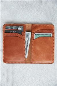 VİZA LEATHER Viza Mikay Hakiki Crazy Deri Açık Taba Kartlık