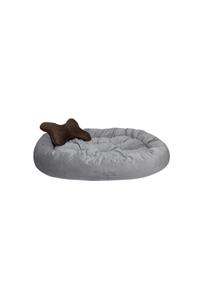 Patili Evler Kemik Yastıklı Iç Mekan Köpek Yatağı Large 60x80 Cm Bej Rengi