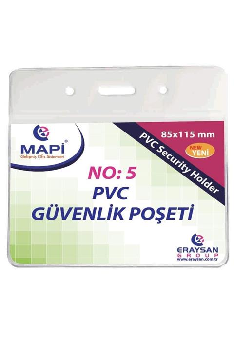 Mapi Kart Poşeti Yatay Güvenlik 85x115 Mm Şeffaf (100 Lü Paket)