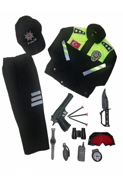 Muraty Çocuk Trafik Polis Kıyafeti Komple Set