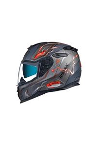 Nexx Mat Gri Kırmızı Sx.100 Gıgabot Kask