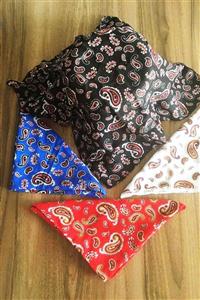 indirimsepeti Damla Desenli 4'lü Bandana ( Siyah-beyaz-kırmızı-mavi)