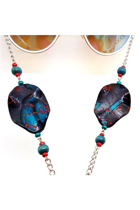 3 Çınar Anatolia Otantik Tahta Boncuklu Gözlük Zinciri