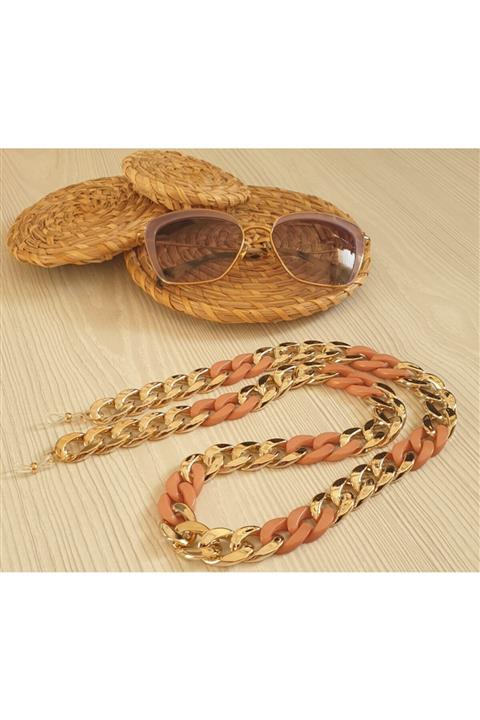 GAZELLE ATELİER Altın Rengi Pudra Detay Gözlük Zinciri