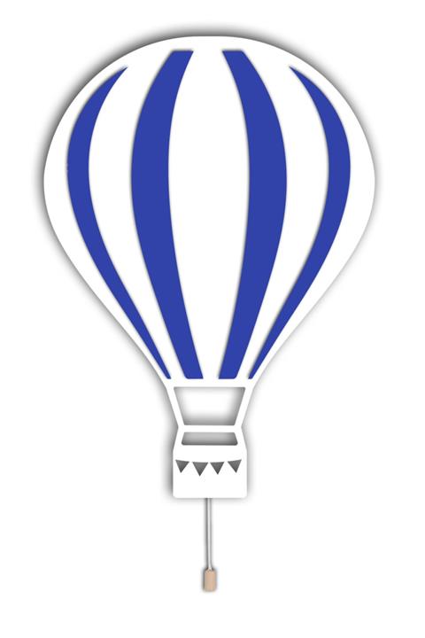 woodcas Çocuk Odası Dekoratif Beyaz-mavi Balon Gece Lambası Led Aydınlatma