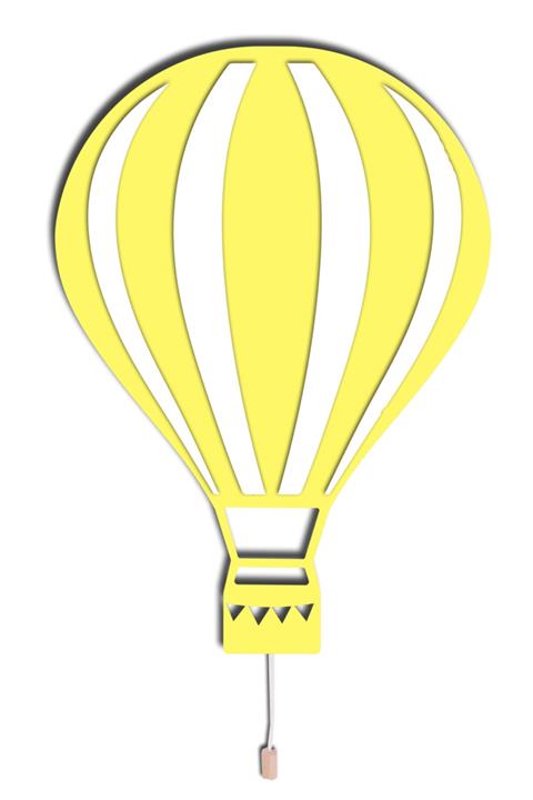 woodcas Çocuk Odası Dekoratif Sarı Balon Gece Lambası Led Aydınlatma