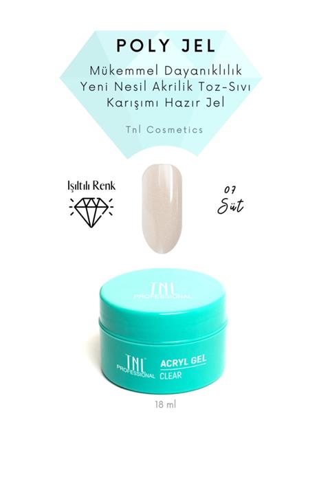 Tnl Professional Tırnak Ürünleri Işıltılı Poly Jel Protez Tırnak Jeli 18 ml