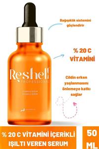 Reshell Yaşlanma Karşıtı Işıltı Veren C Vitamini Serumu Vitamin C20 %20 Cilt Gençleştirici Serum 50 ml