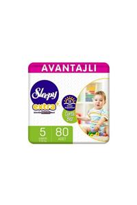 Sleepy 5 Junior 4'lü Extra Cırtlı Bez 80'li