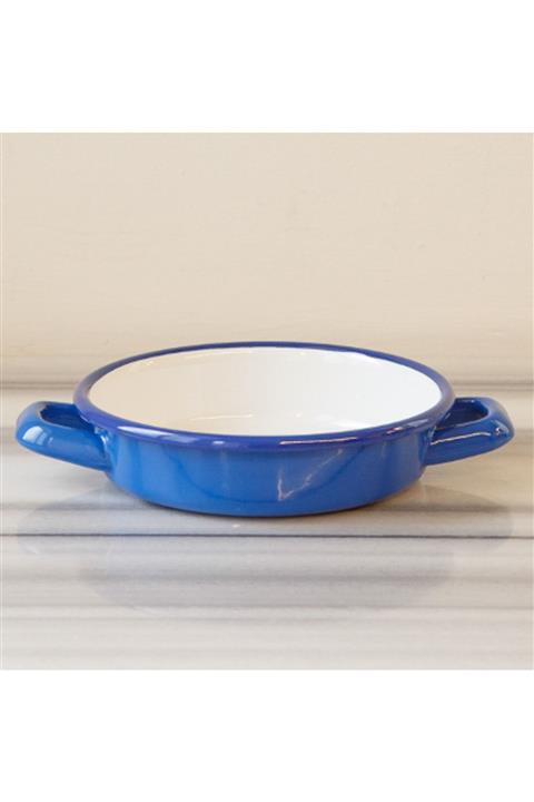 Refikadan Lacivert Kordonlu Emaye Küçük Sahan