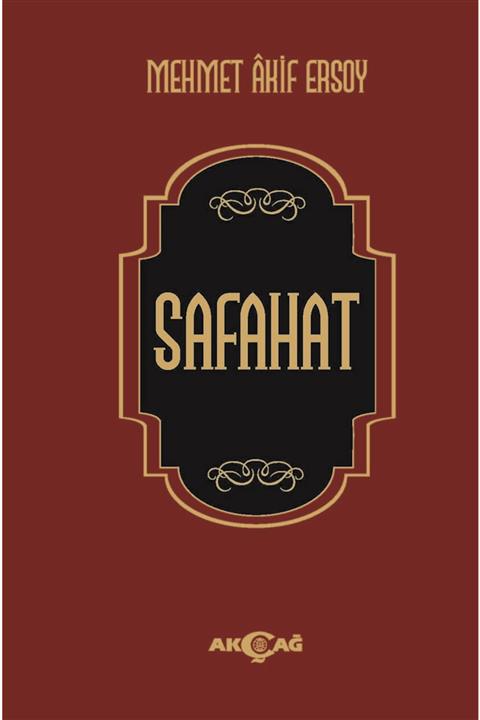 Akçağ Yayınları 9789753388580 Safahat Ciltli-mehmet Akif Ersoy