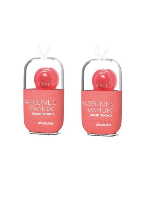 OTİFLEKS Antibakteriyel Vazelinli Pamuk Kulak Tıkacı 4'lü X2 Adet