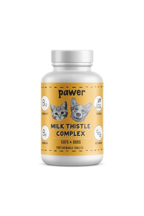 Pawer Milk Thistle Complex Kedi Ve Köpekler Için Çiğnenebilir Tablet