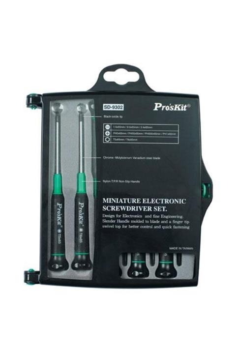 Proskit Sd-9302 Minyatür Tornavida Seti 9 Parça
