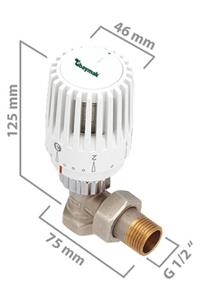 Baymak 1/2 Köşe Termostatik Radyatör Vanası