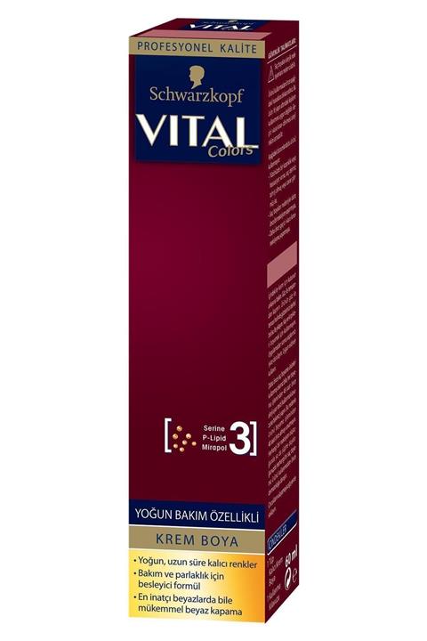 SCHWARZKOPF VITAL Colors Krem Saç Boyası 1-00 Siyah 60 ml