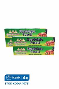 Egeplast Büyük Boy Buzdolabı Poşeti 20'li 4 Paket 30x45 Cm