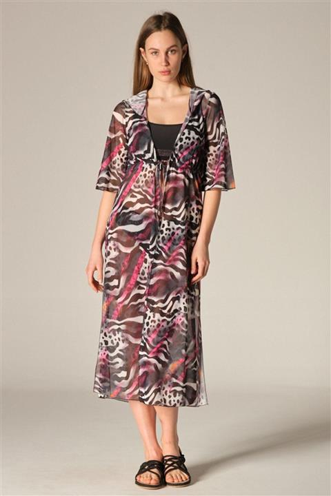 C&City P-17 Kadın Pareo Plaj Elbisesi Siyah