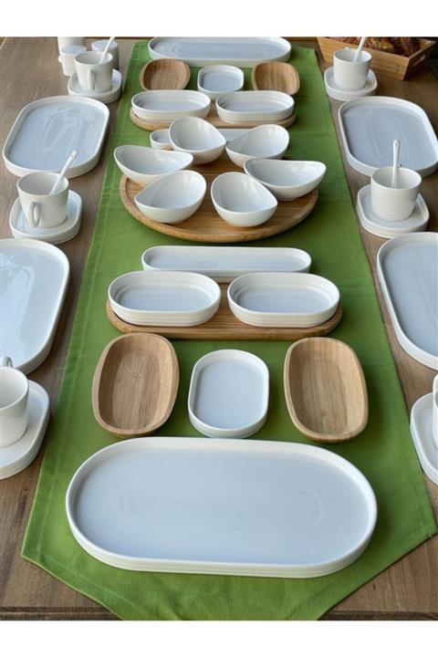 ROSSEV Pure Marla Kahvaltı Takımı 49 Parça 6 Kişilik