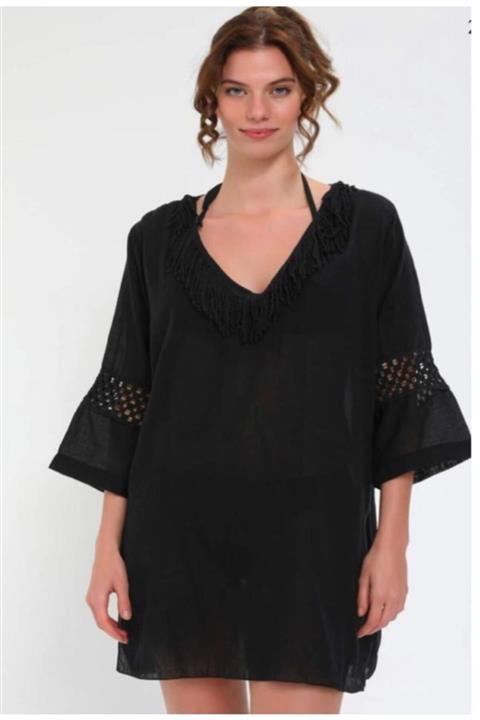 İ&K ŞIMARIK Kadın Püsküllü Plaj Elbisesi