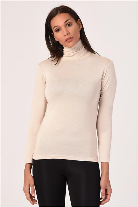 DISENTIS MODEST Tam Balıkçı Uzun Kollu Viskon Bej Body