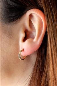 Cenova Kuyumculuk 14 Ayar Altın Küçük Boy Halka Küpe (13MM)