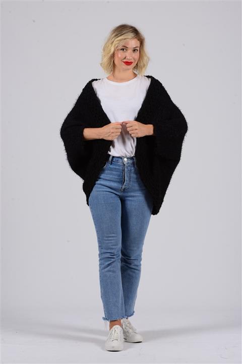 Gezgin tekstil ve aksesuar Kadın Siyah Akrilik Panço