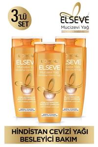 ELSEVE Mucizevi Hind. Cevizi Yağı Ağırlaştırmayan Besleyici Sh 450ml 3'lü Set