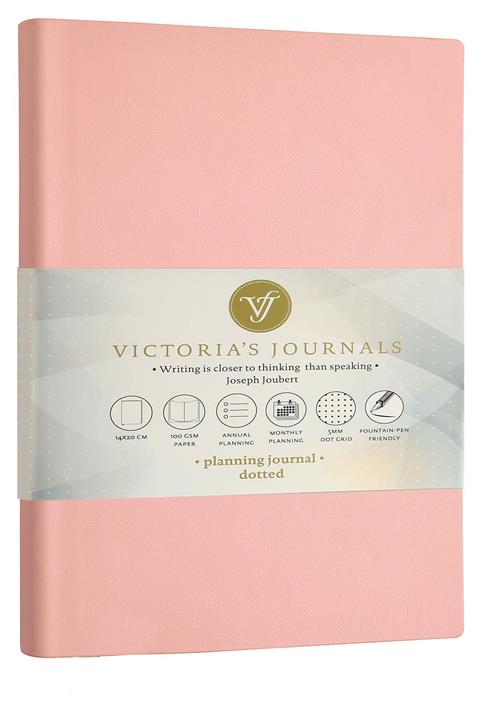 Victoria's Journals Smyth Pastel Defter 15x21 Cm Noktalı Pembe