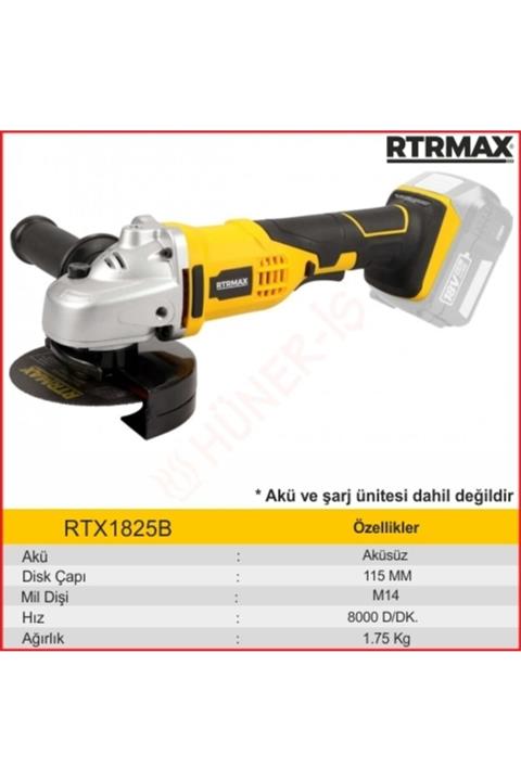 1000Hour Rtrmax Rtx1825b Akülü Avuç Taşlama