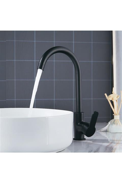 Sardıcı Mutfak Eviye Bataryası Siyah Musluk