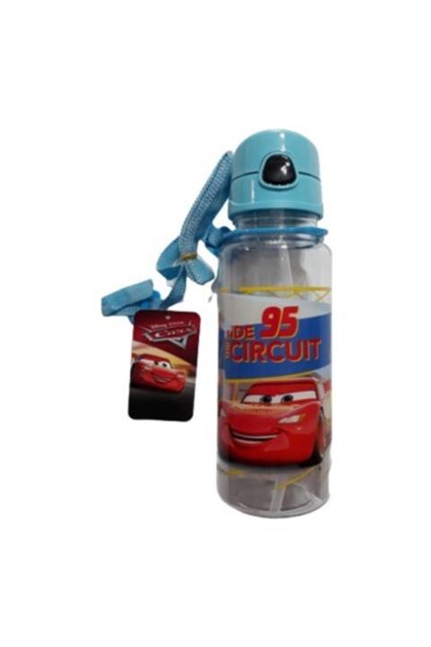 CARS Lisanslı Plastik 500 Ml Askılı Şeffaf Matara